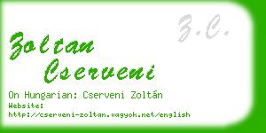 zoltan cserveni business card